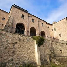 Facciata a valle Monastero S. Giacomo - CEDRAV - Cerreto di Spoleto