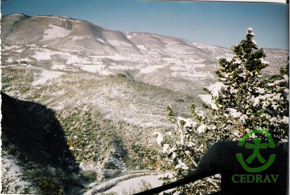 vista del contado innevato