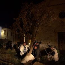 Falò Faoni Norcia festa ginestra