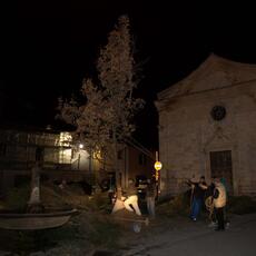 Falò Faoni Norcia festa ginestra
