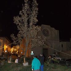Falò Faoni Norcia festa ginestra