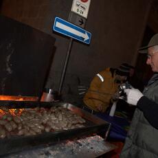Falò Faoni Norcia festa ginestra  fuoco