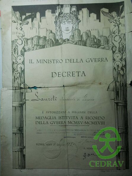 conferimento medaglia fiore
