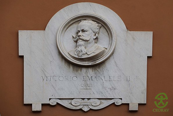 lapide Vittorio Emanuele II° Ufficio Postale Norcia