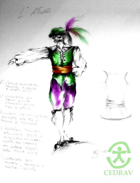 costume 1 attore con descrizione