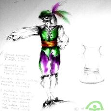 costume 1 attore con descrizione